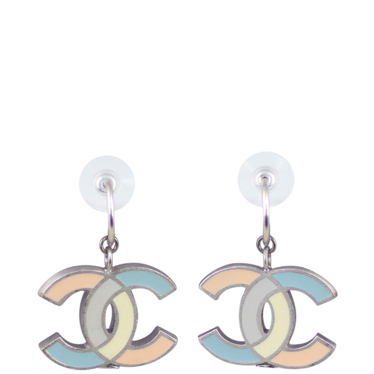 Chanel CC Multicolour Earrings Front