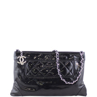 Chanel CC Patent Shoulder Bag Front