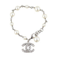Chanel CC Pearl and Crystal Bracelet Full