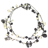 Chanel CC Pearl Long Necklace Full