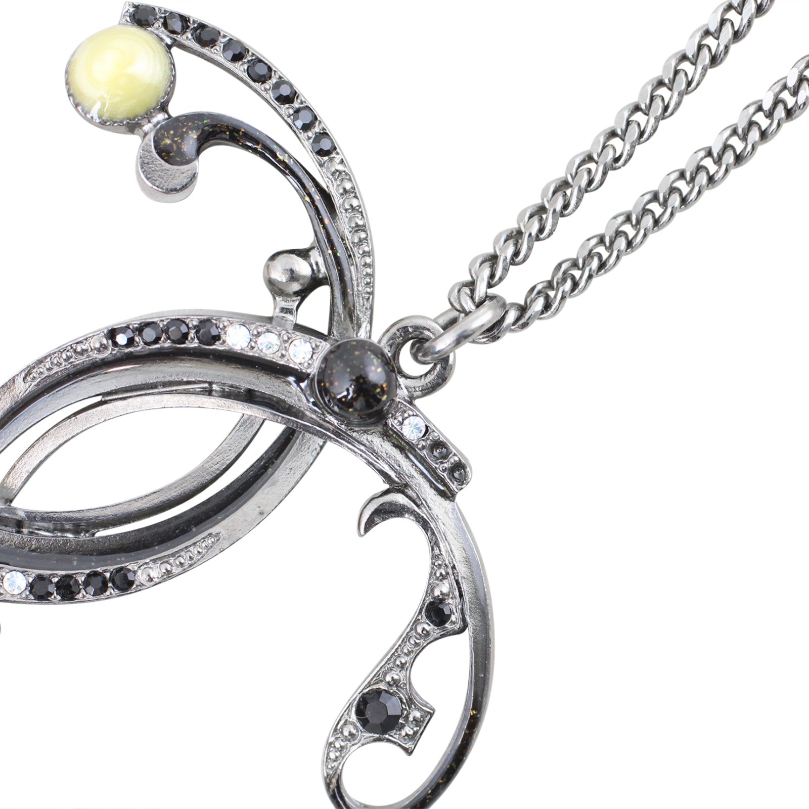 Chanel CC Pendant Bead Necklace Details