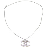 Chanel CC Crystal and Enamel Pendant Necklace Full