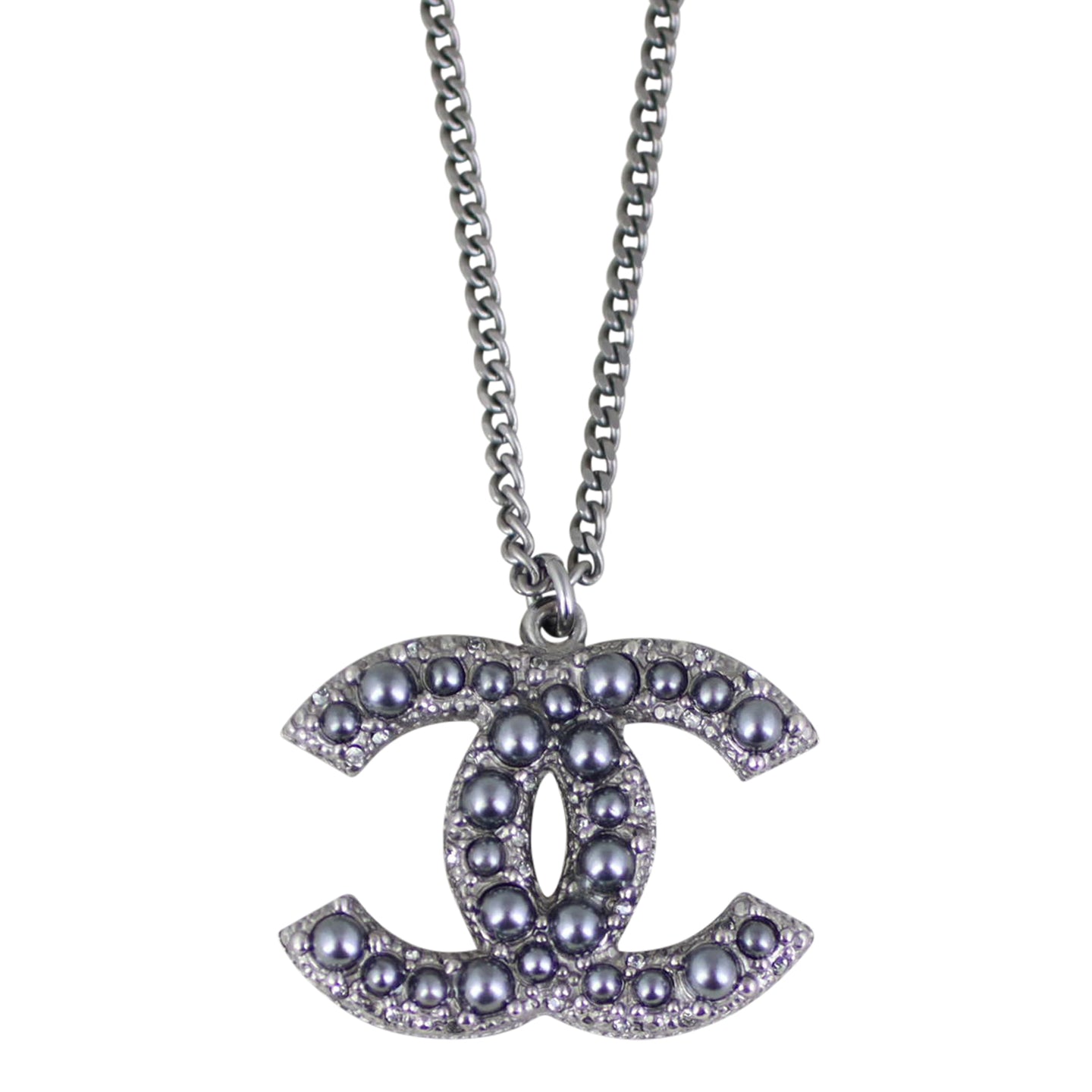 Chanel CC Pendant Necklace Front