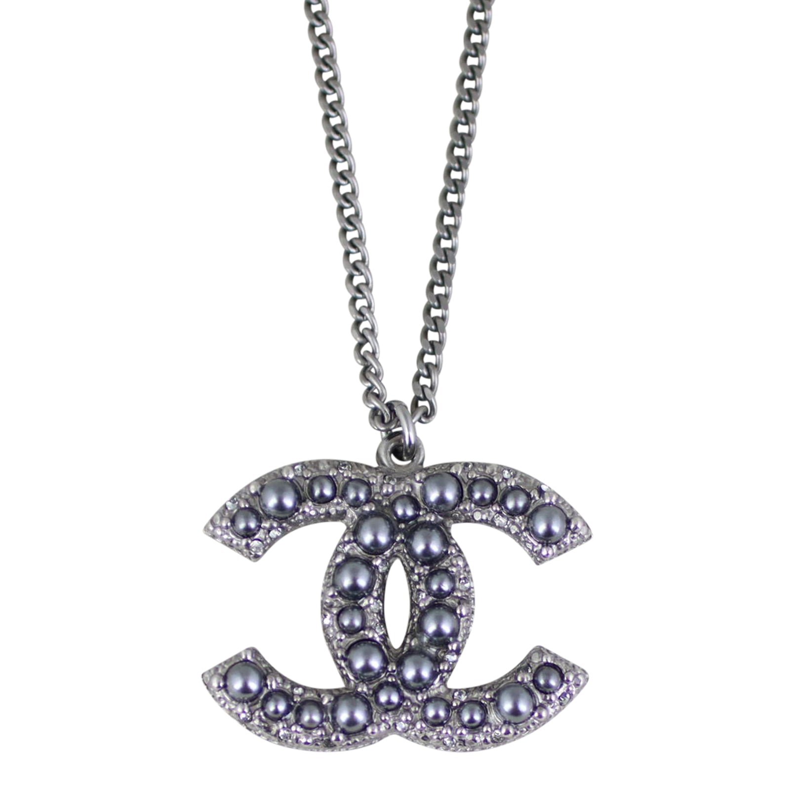 Chanel CC Pendant Necklace Front