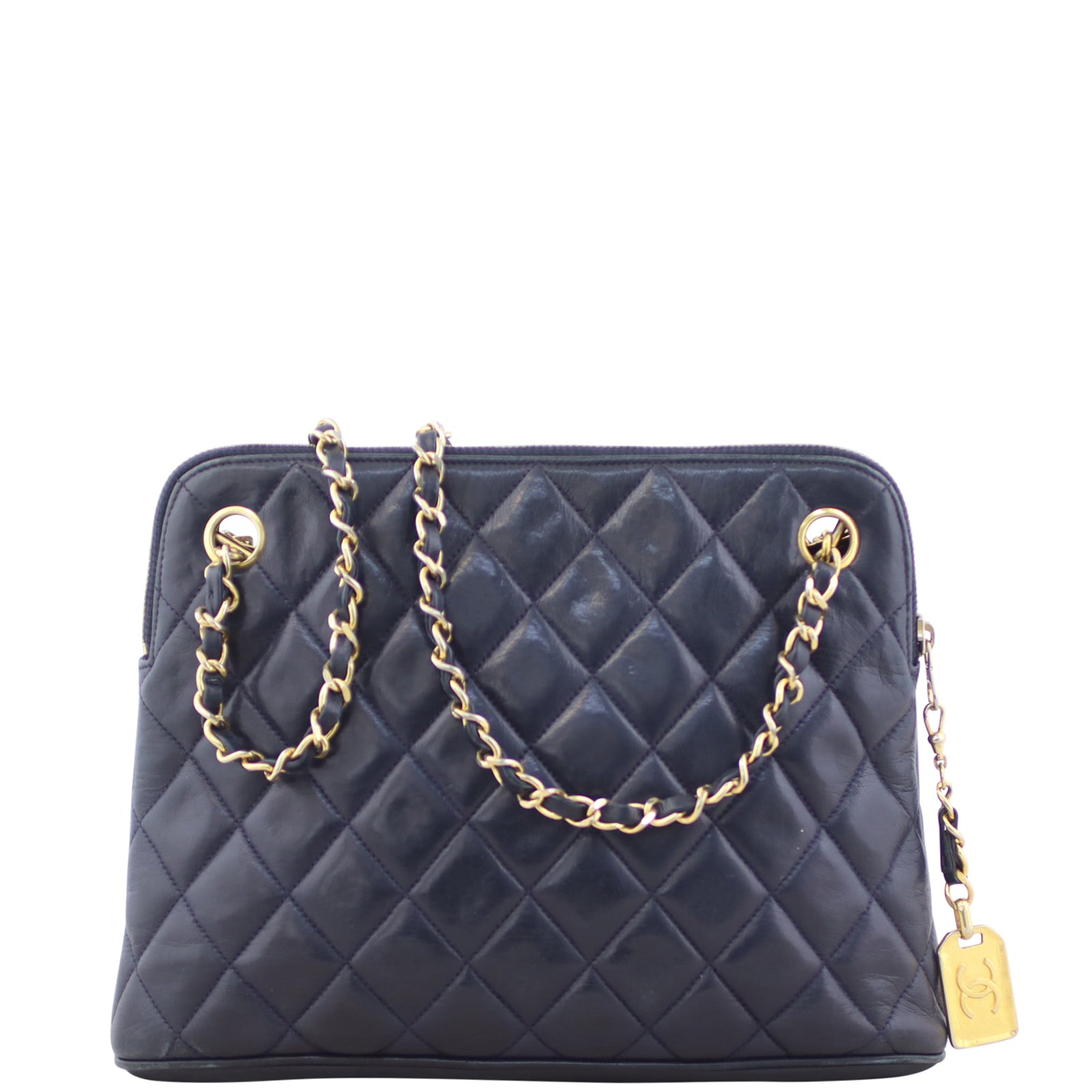 Chanel CC Quilted Tote Bag Back