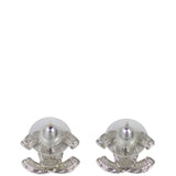 Chanel CC Resin Chain Stud Earrings Back
