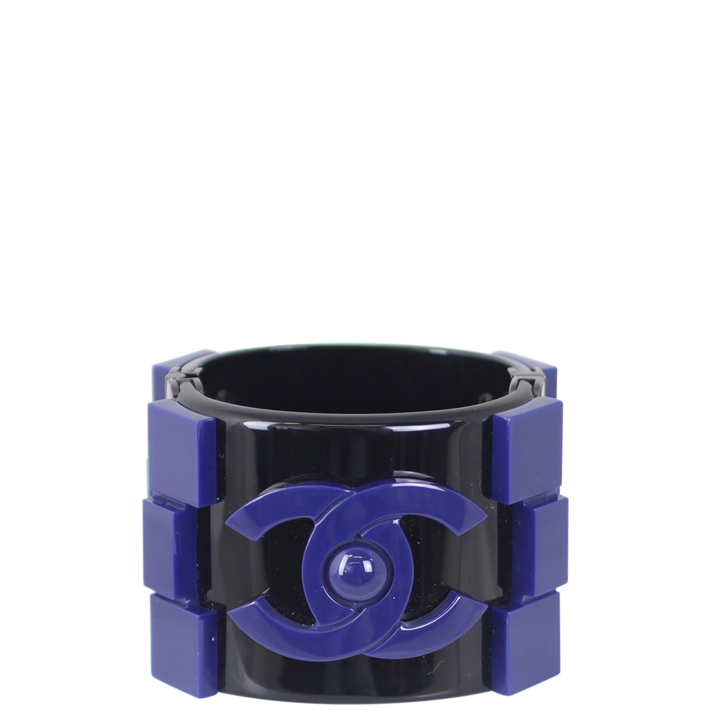 Chanel CC Resin Hinged Cuff Front