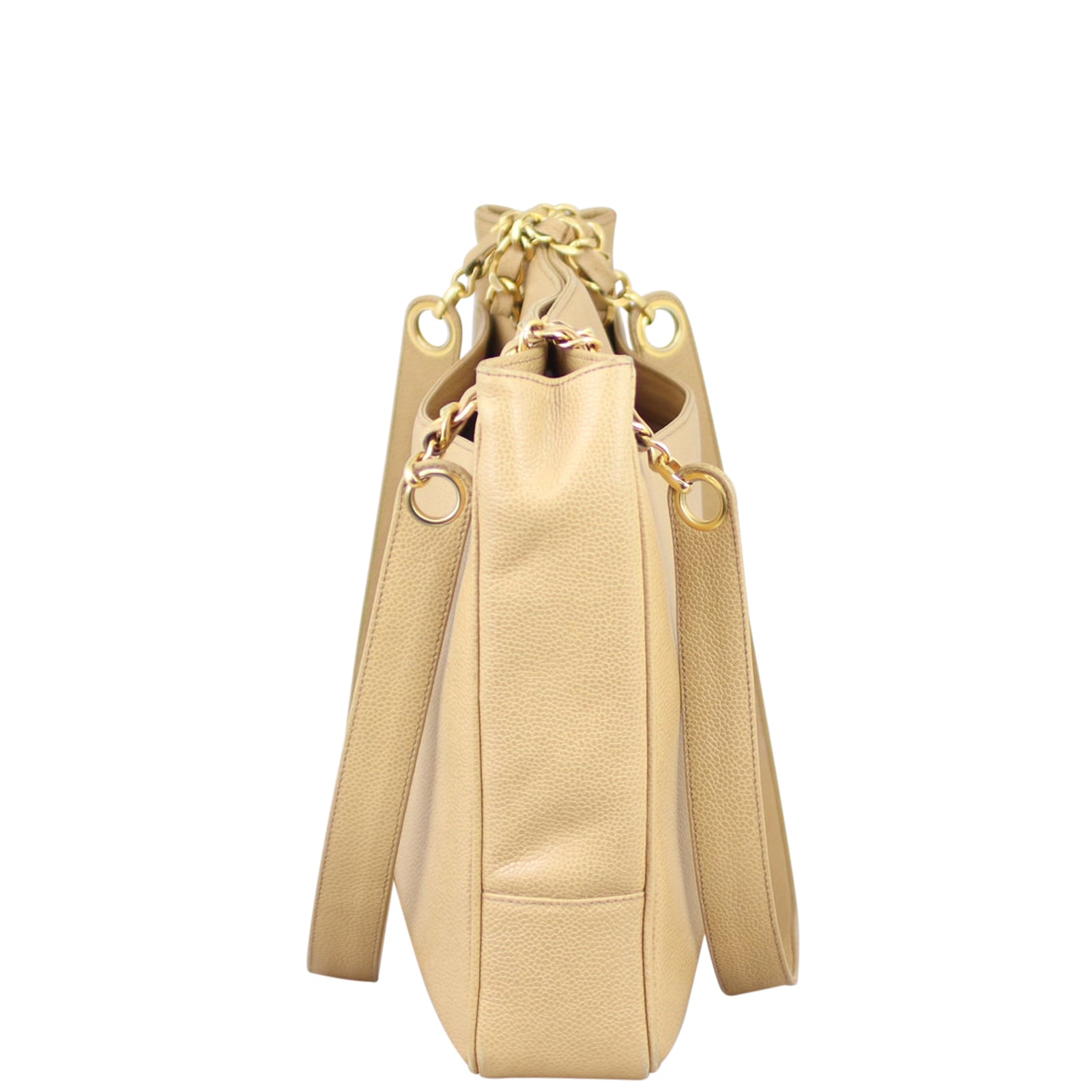 Chanel CC Shopping Tote Side