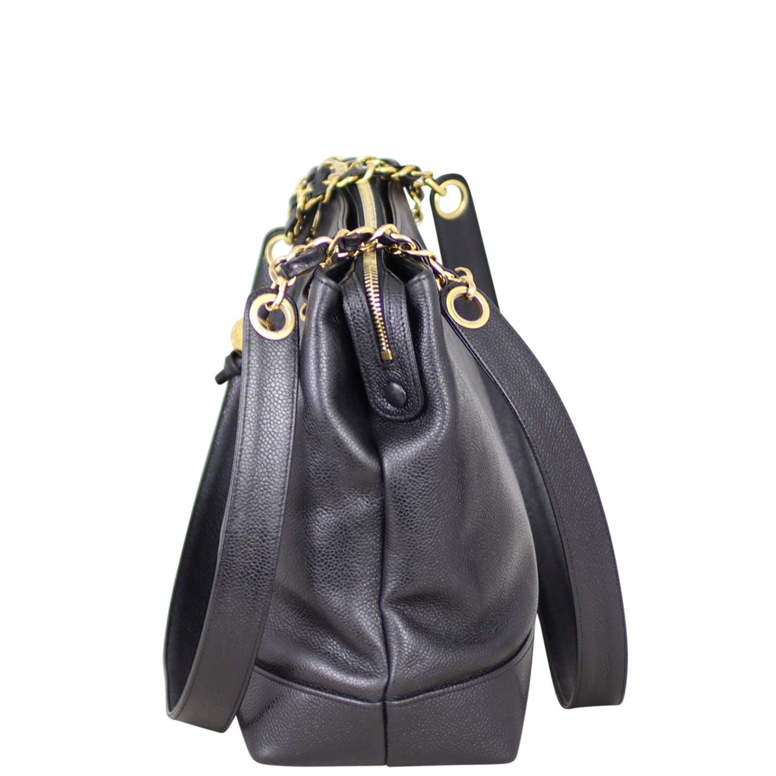 Chanel CC Shopping Tote Side