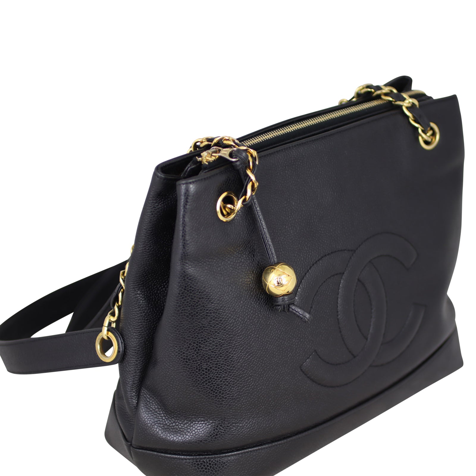 Chanel CC Shopping Tote Corner