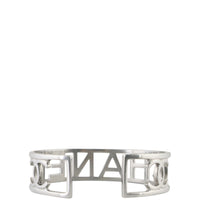 Chanel CC Silver Logo Cuff Back