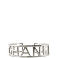 Chanel CC Silver Logo Cuff Front