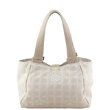 Chanel CC Travel Line Canvas Tote Front