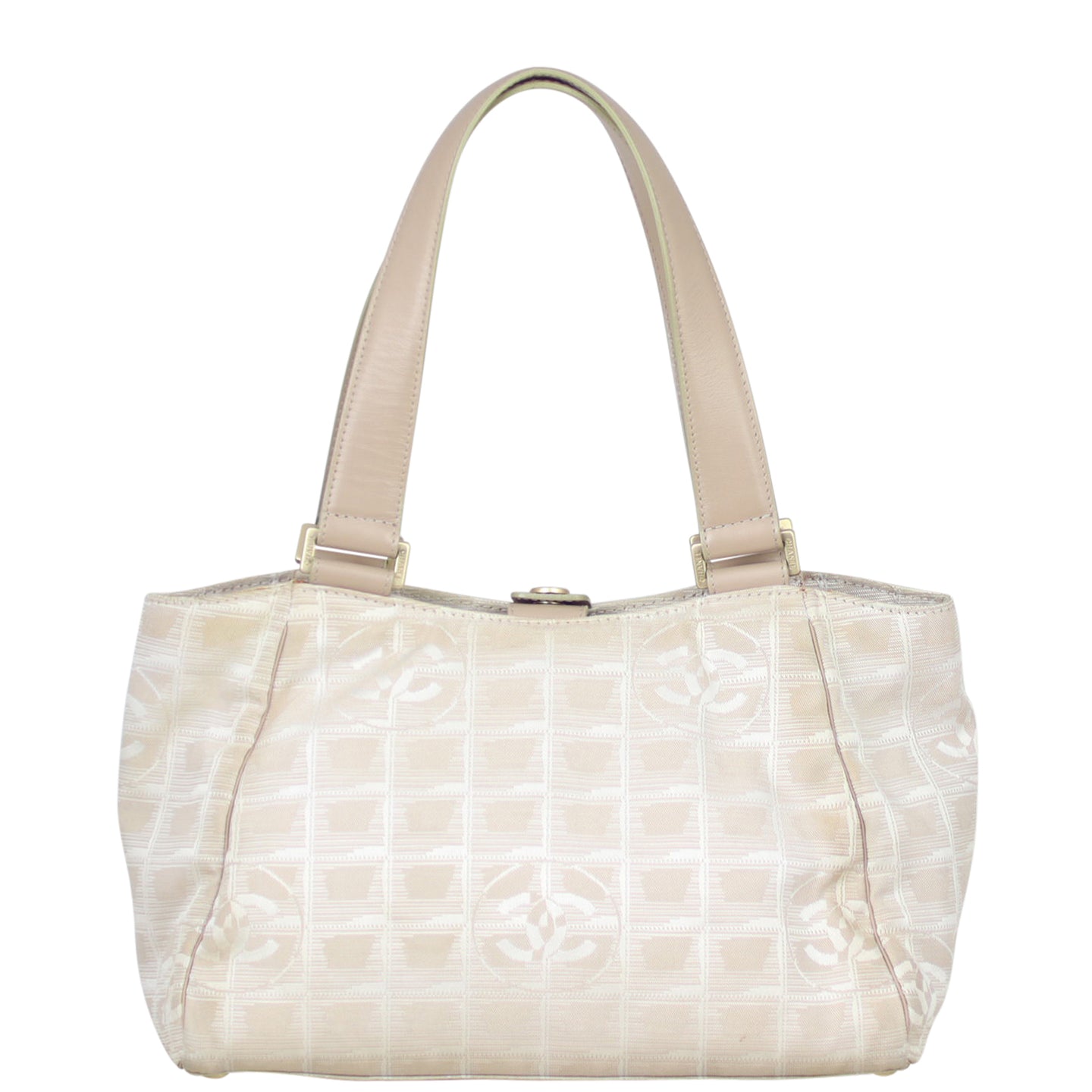 Chanel CC Travel Line Canvas Tote Front