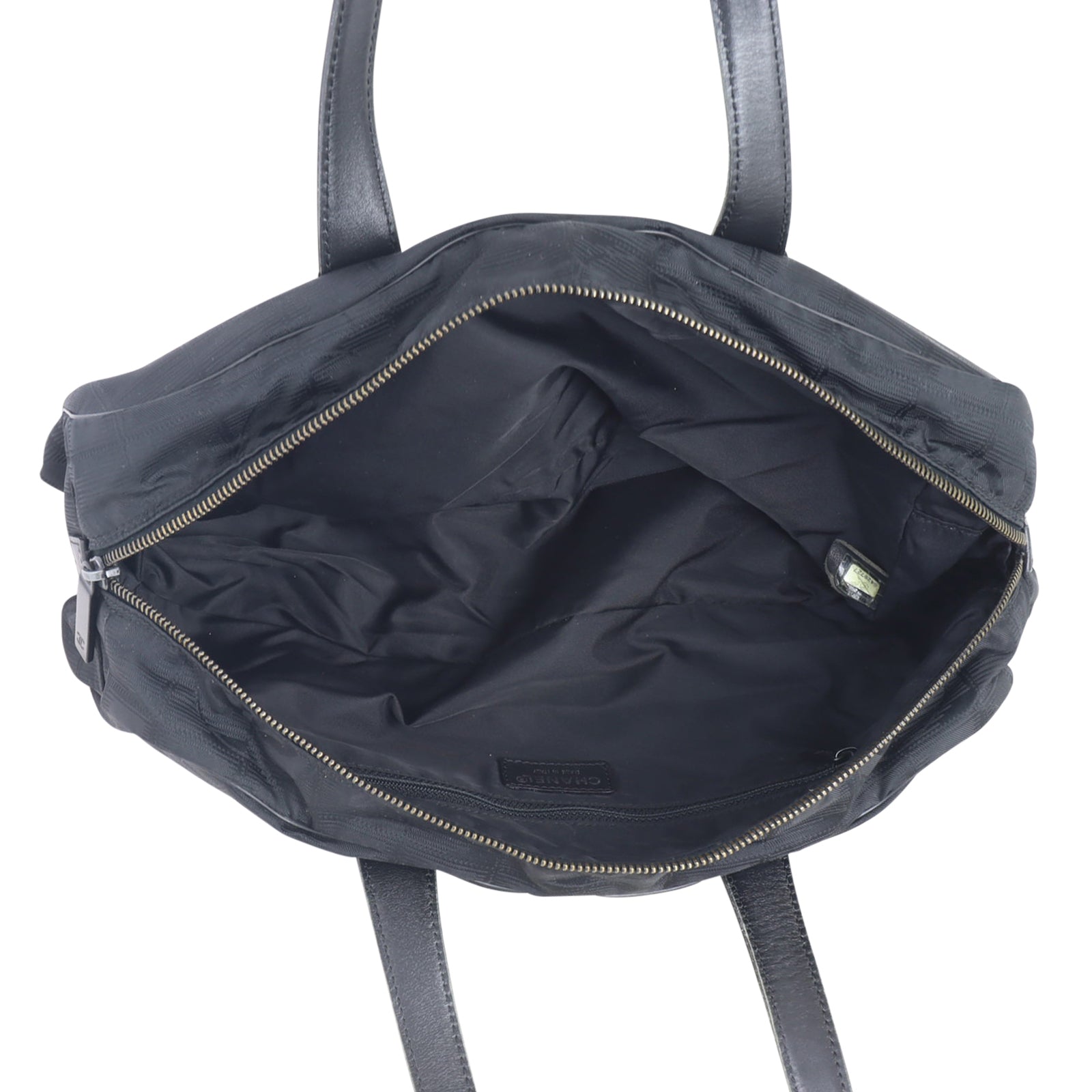 Chanel CC Travel Line Canvas Tote Whole interior