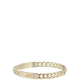 Chanel CC Crystal Textured Chain Link Bangle Left