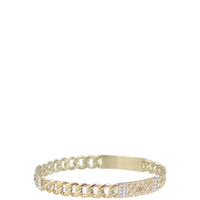 Chanel CC Crystal Textured Chain Link Bangle Right