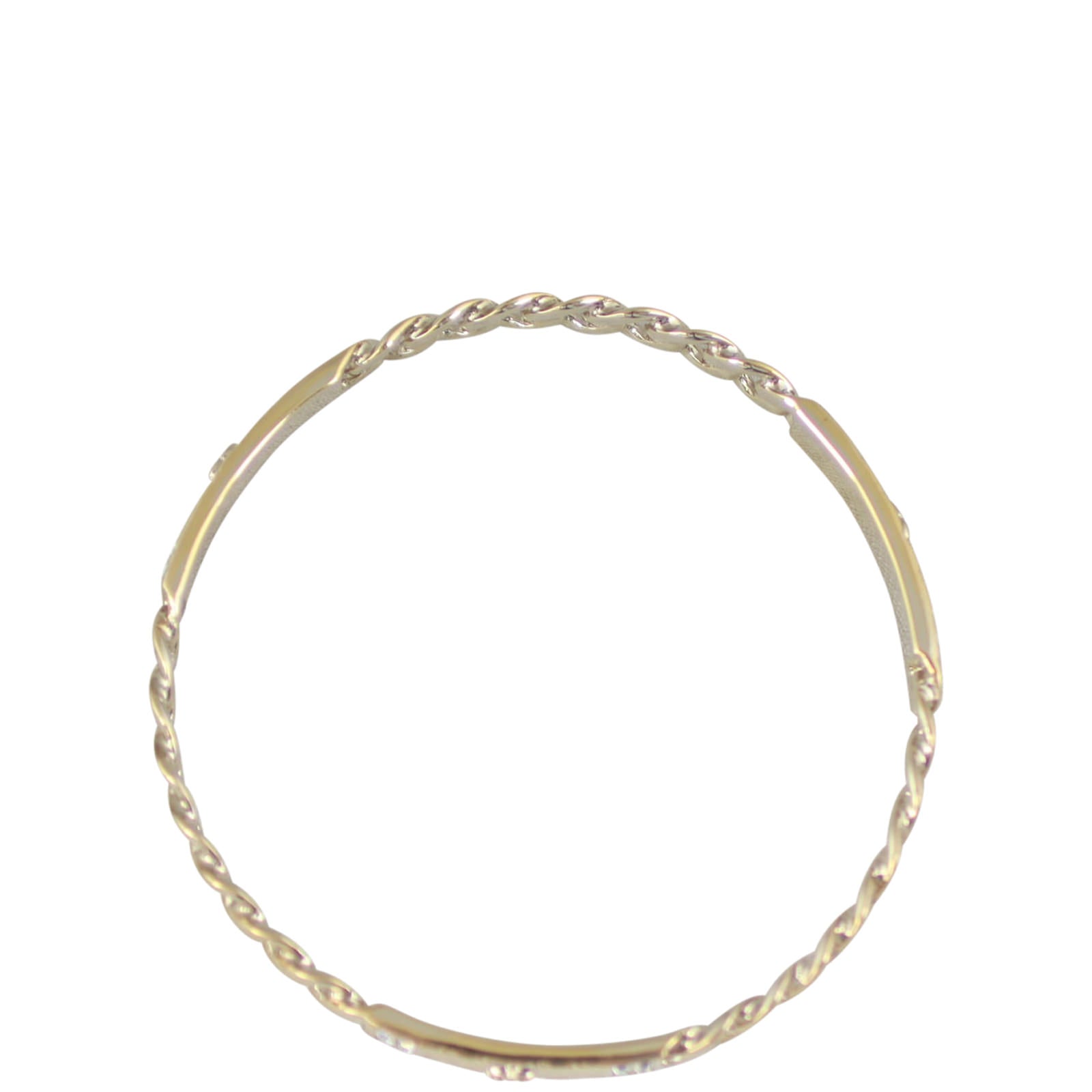 Chanel CC Crystal Textured Chain Link Bangle Base
