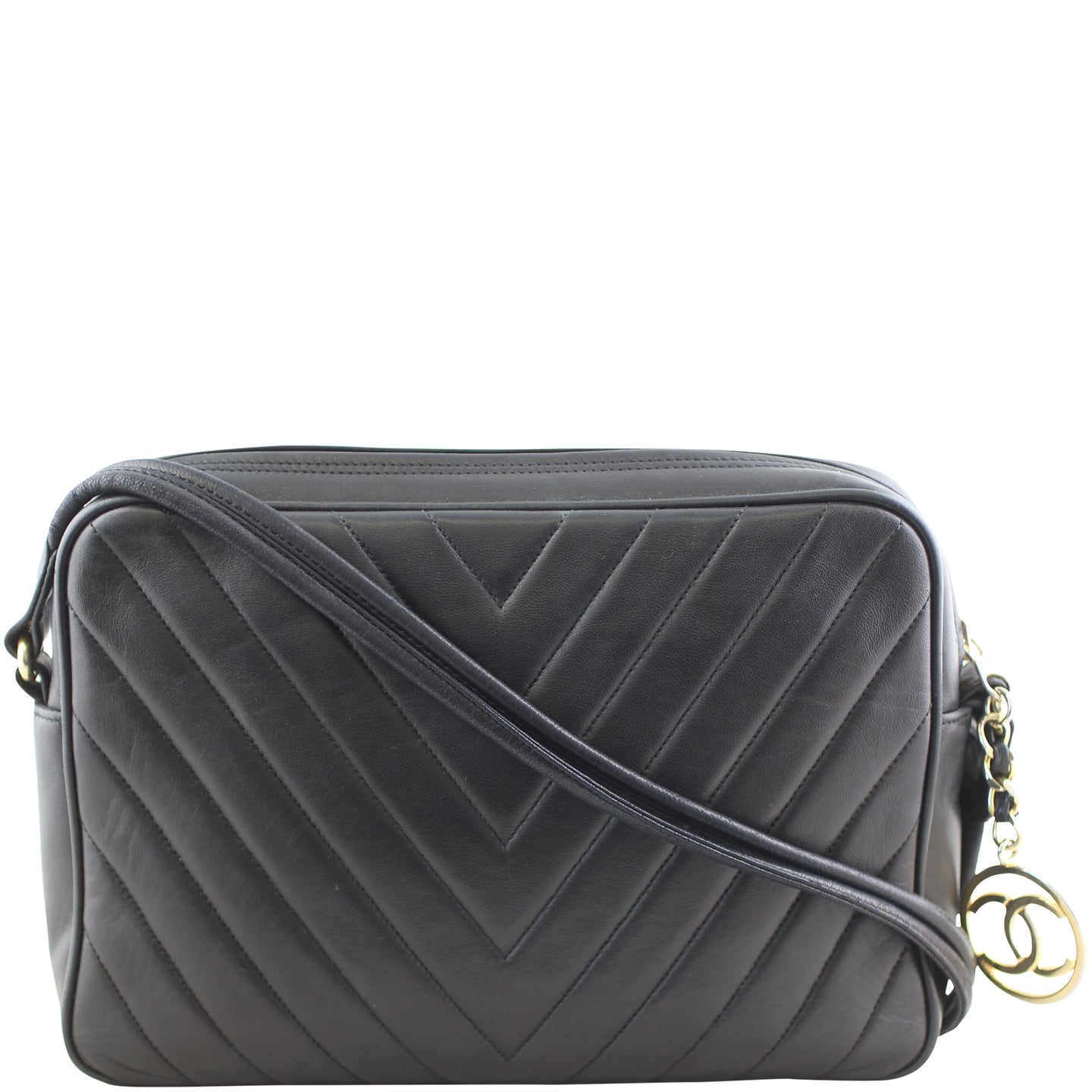 Chanel Chevron Camera Bag Front