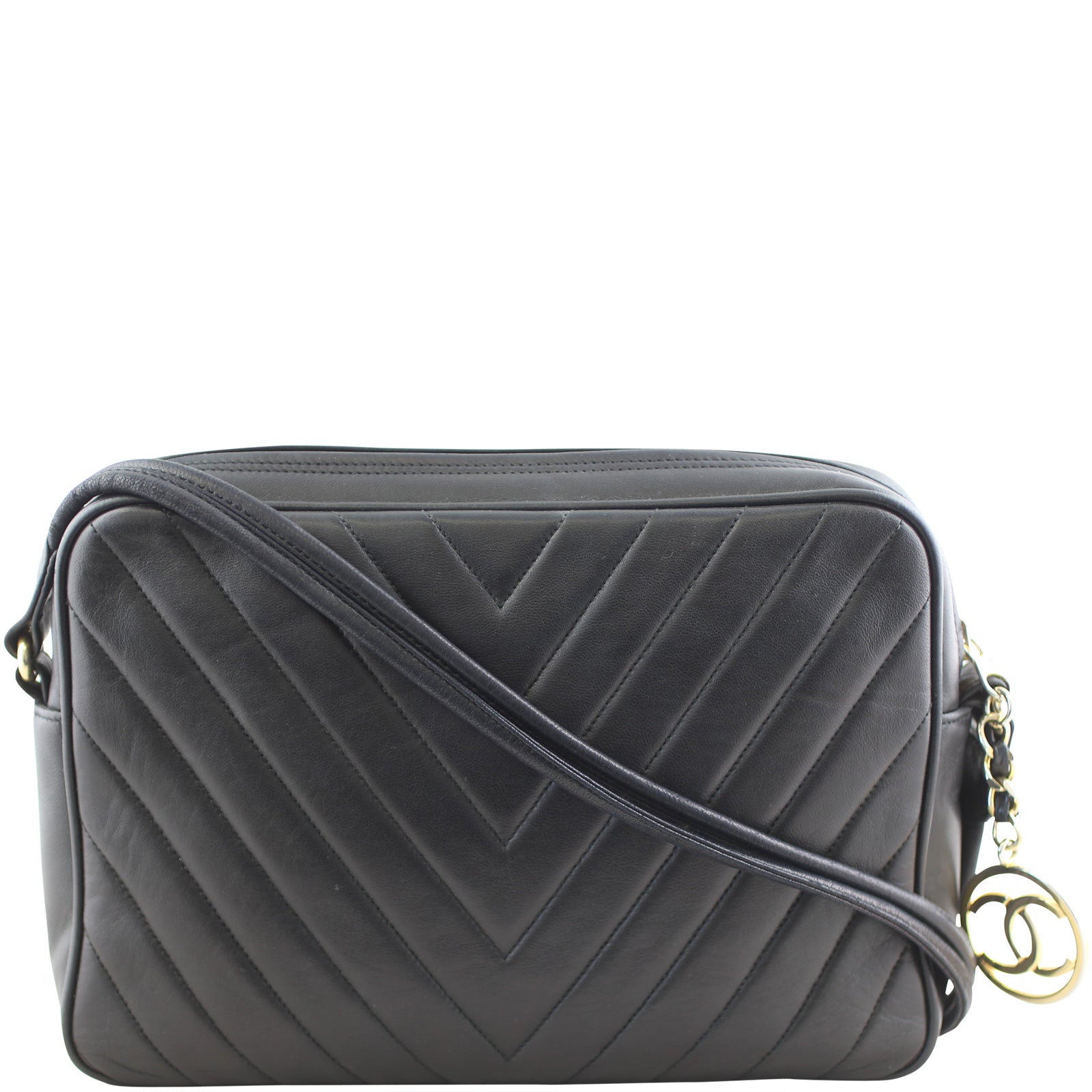 Chanel Chevron Camera Bag Front