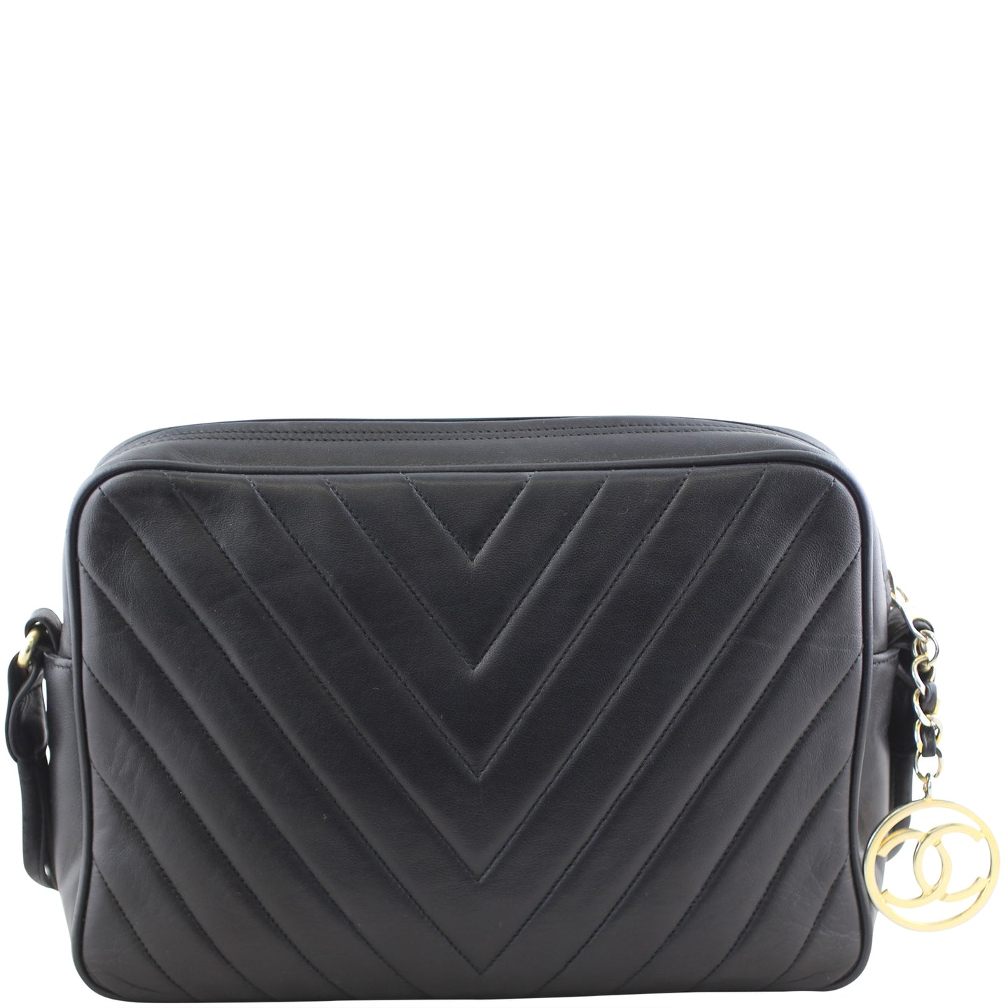 Chanel Chevron Camera Bag Front
