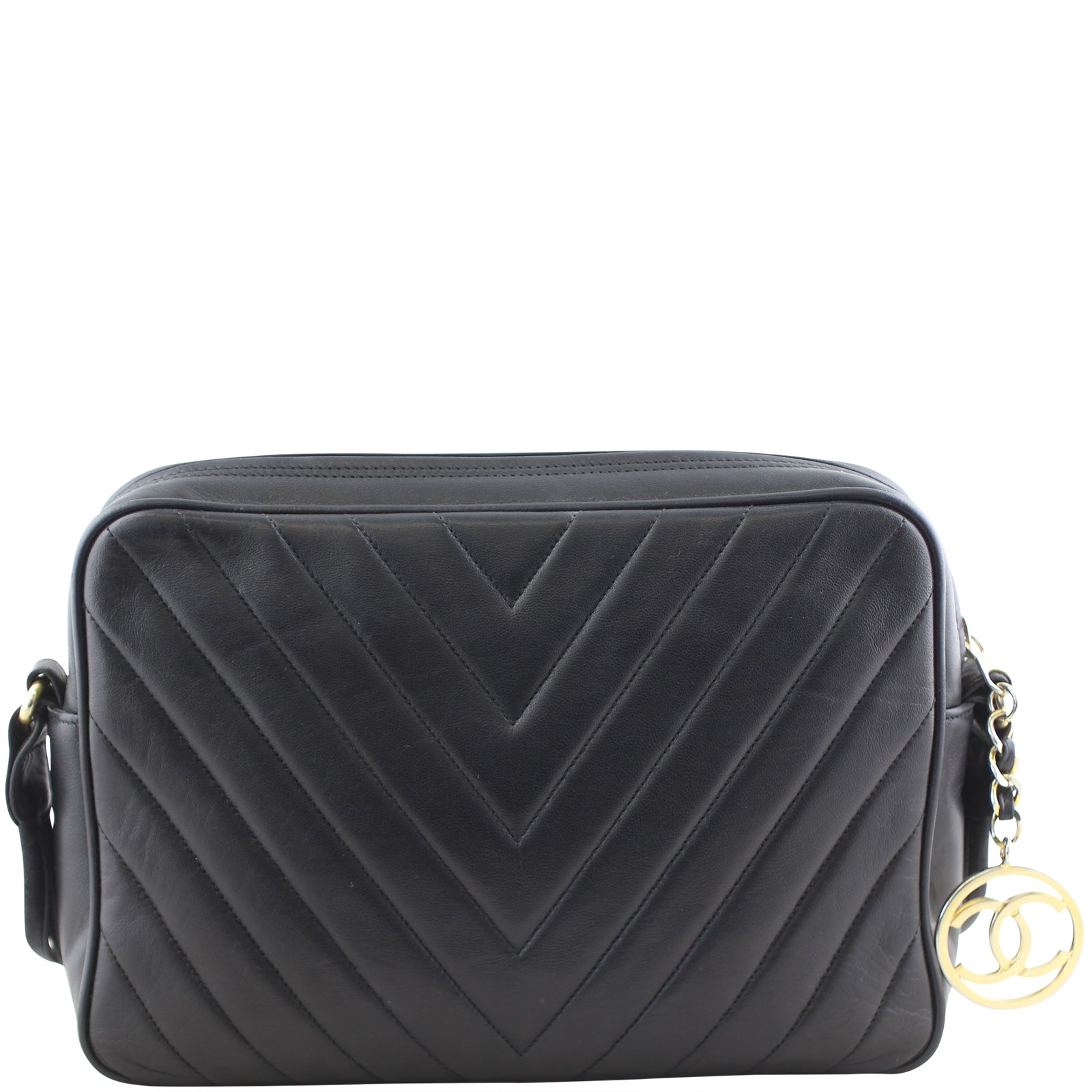 Chanel Chevron Camera Bag Front