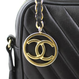 Chanel Chevron Camera Bag Logo