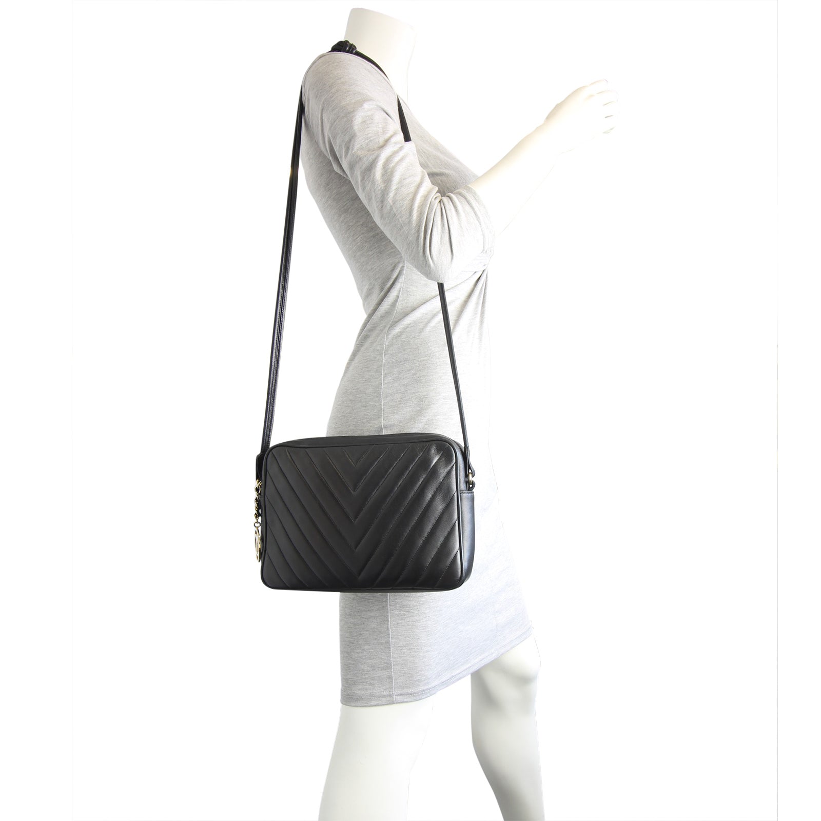 Chanel Chevron Camera Bag Mannequin