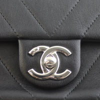 Chanel Chevron CC Mini Flap Bag Lock