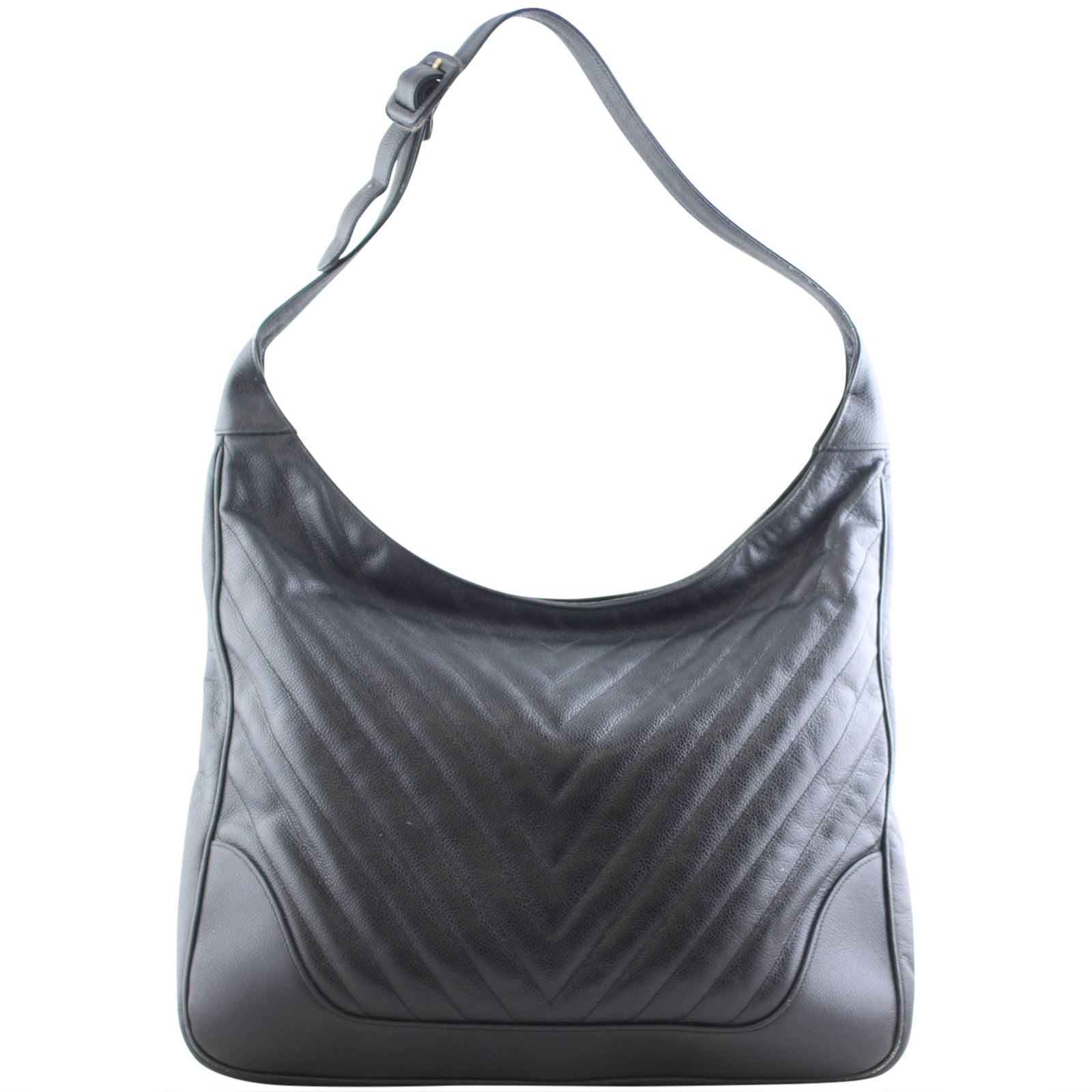 Chanel Chevron Hobo Bag Back