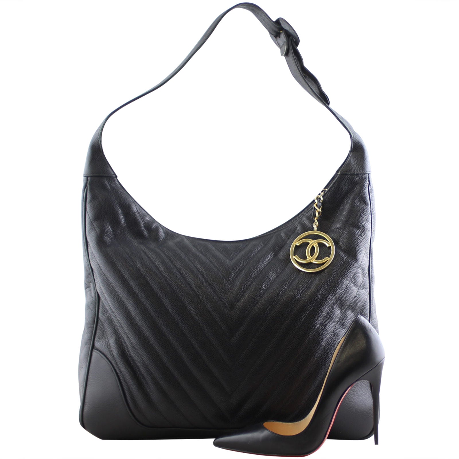 Chanel Chevron Hobo Bag Scale