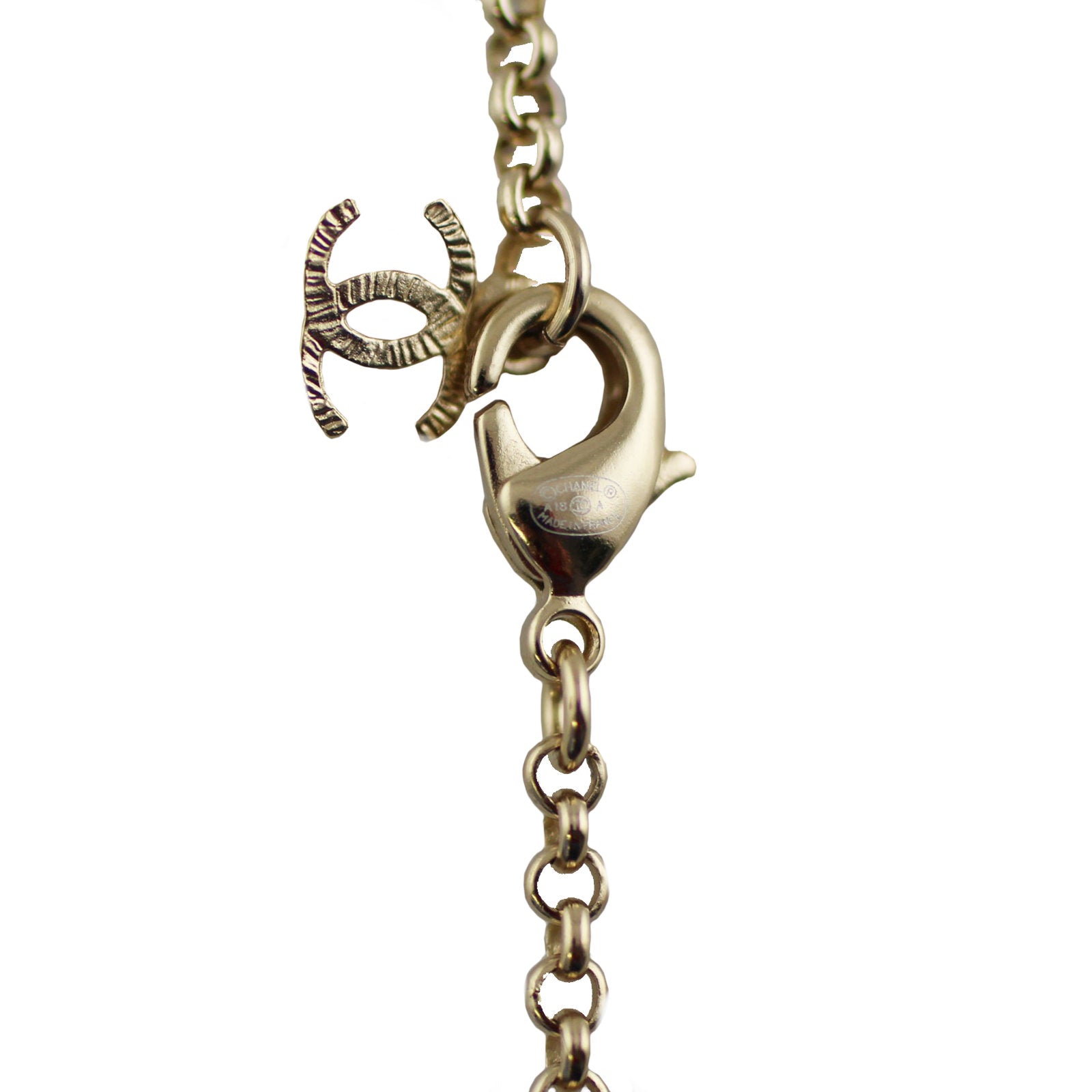 Chanel Faux Pearl Anchor Necklace