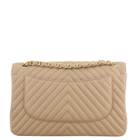 Chanel Classic Double Flap Jumbo Chevron back