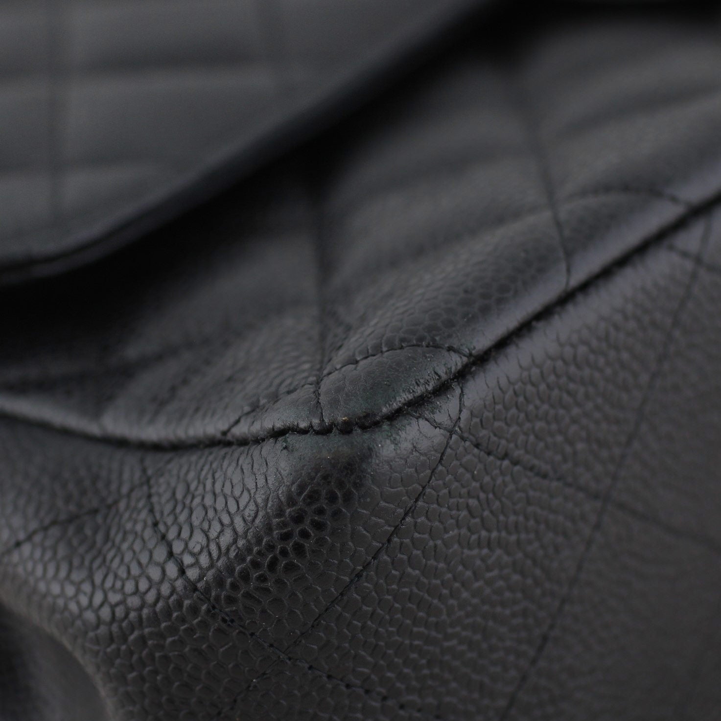 Chanel Classic Double Flap Jumbo Caviar Edge