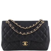 Chanel Classic Double Flap Jumbo Caviar Front