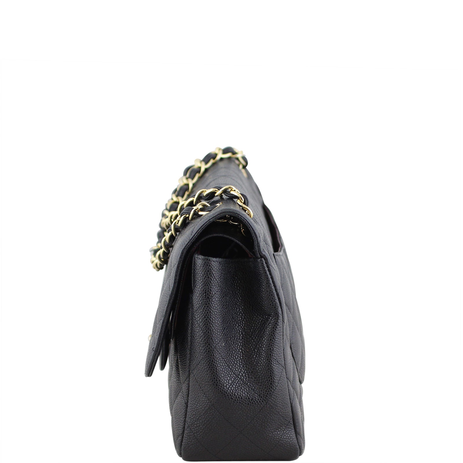 Chanel Classic Double Flap Jumbo Caviar Left