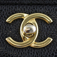 Chanel Classic Double Flap Jumbo Caviar Logo