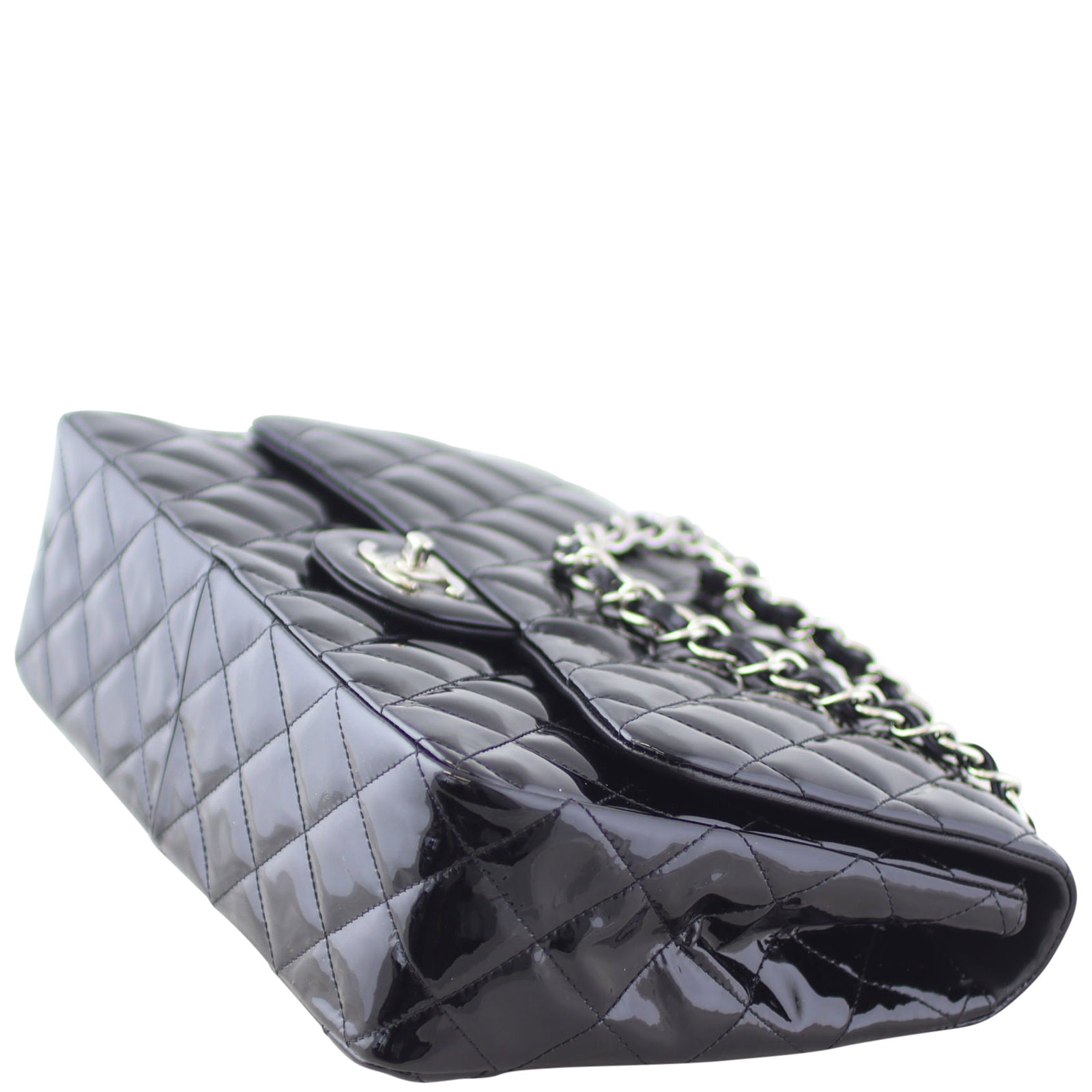 Chanel Classic Double Flap Jumbo Patent Corner