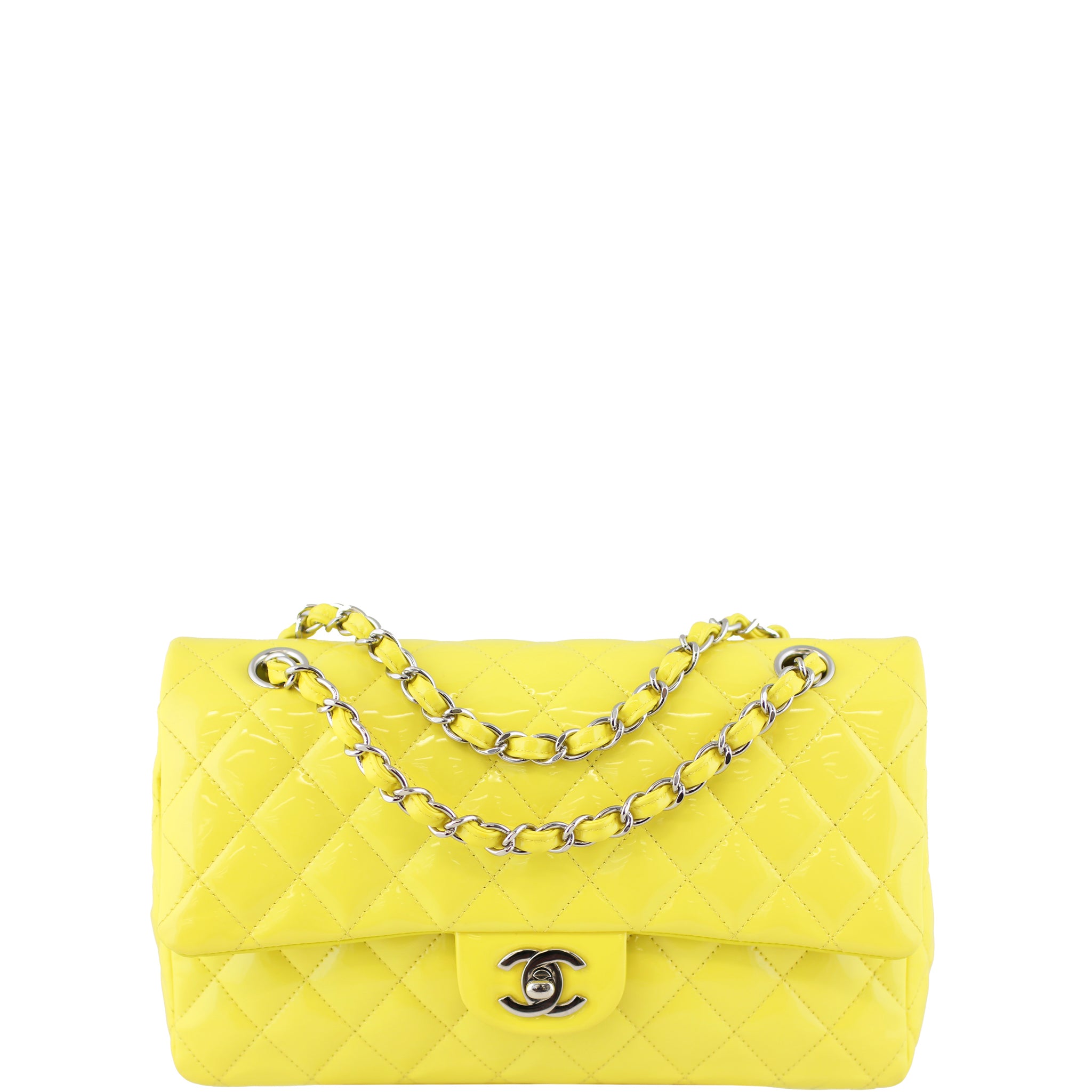 Chanel Classic Double Flap Medium Patent Front