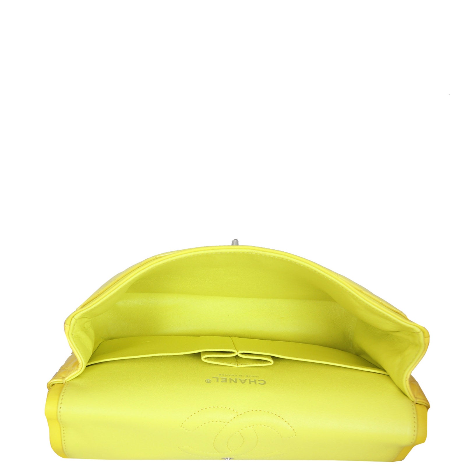 Chanel Classic Double Flap Medium Patent Interior