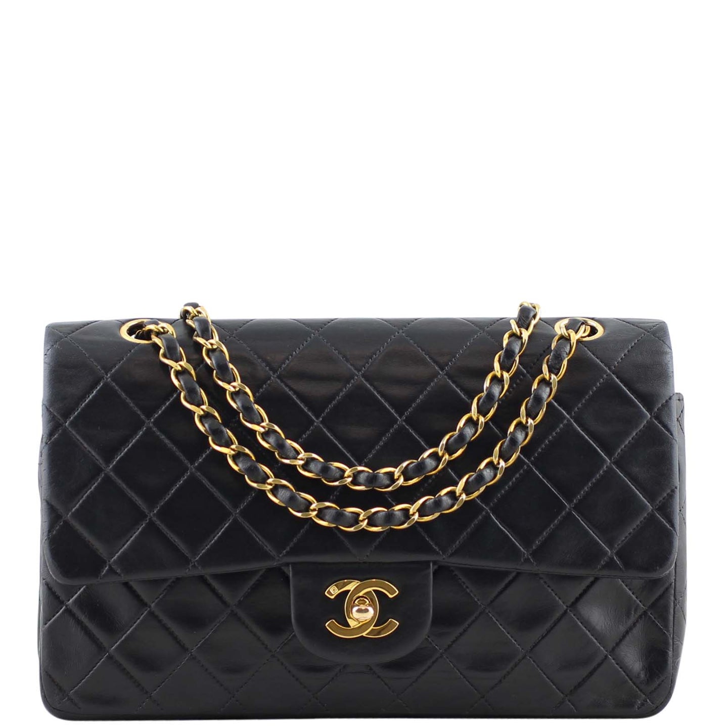Chanel Classic Double Flap Medium Vintage Front w strap