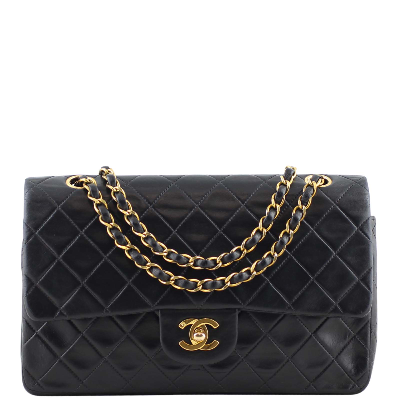 Chanel Classic Double Flap Medium Vintage Front w strap