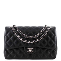 Chanel Classic Double Flap Jumbo Front w Straps