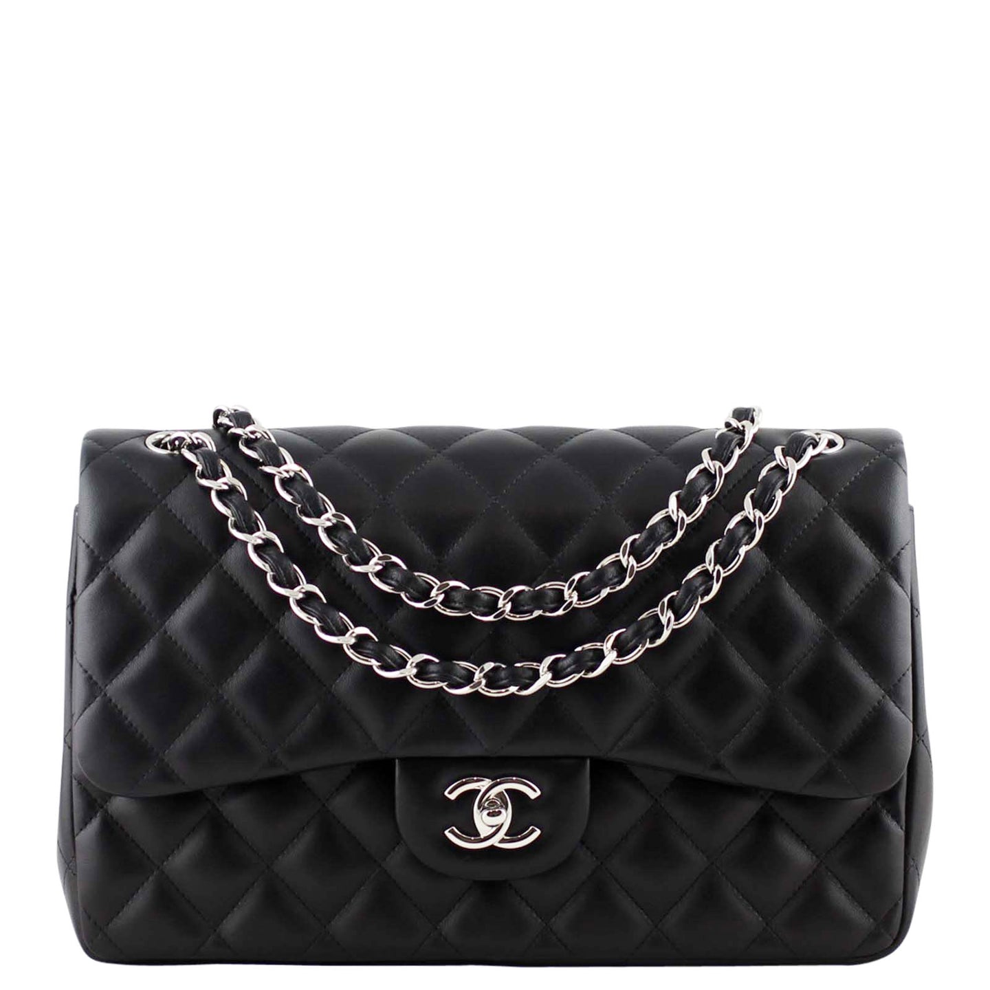 Chanel Classic Double Flap Jumbo Front w Straps
