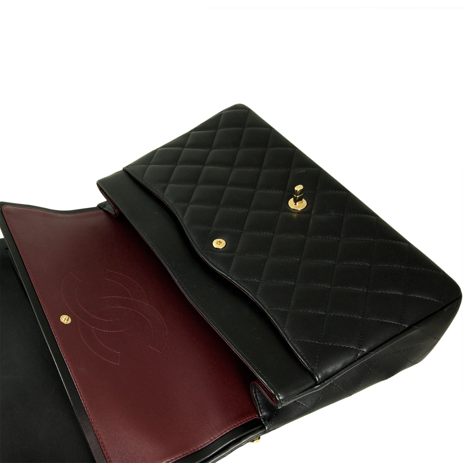 Chanel Maxi Double Classic Flap Bag Open