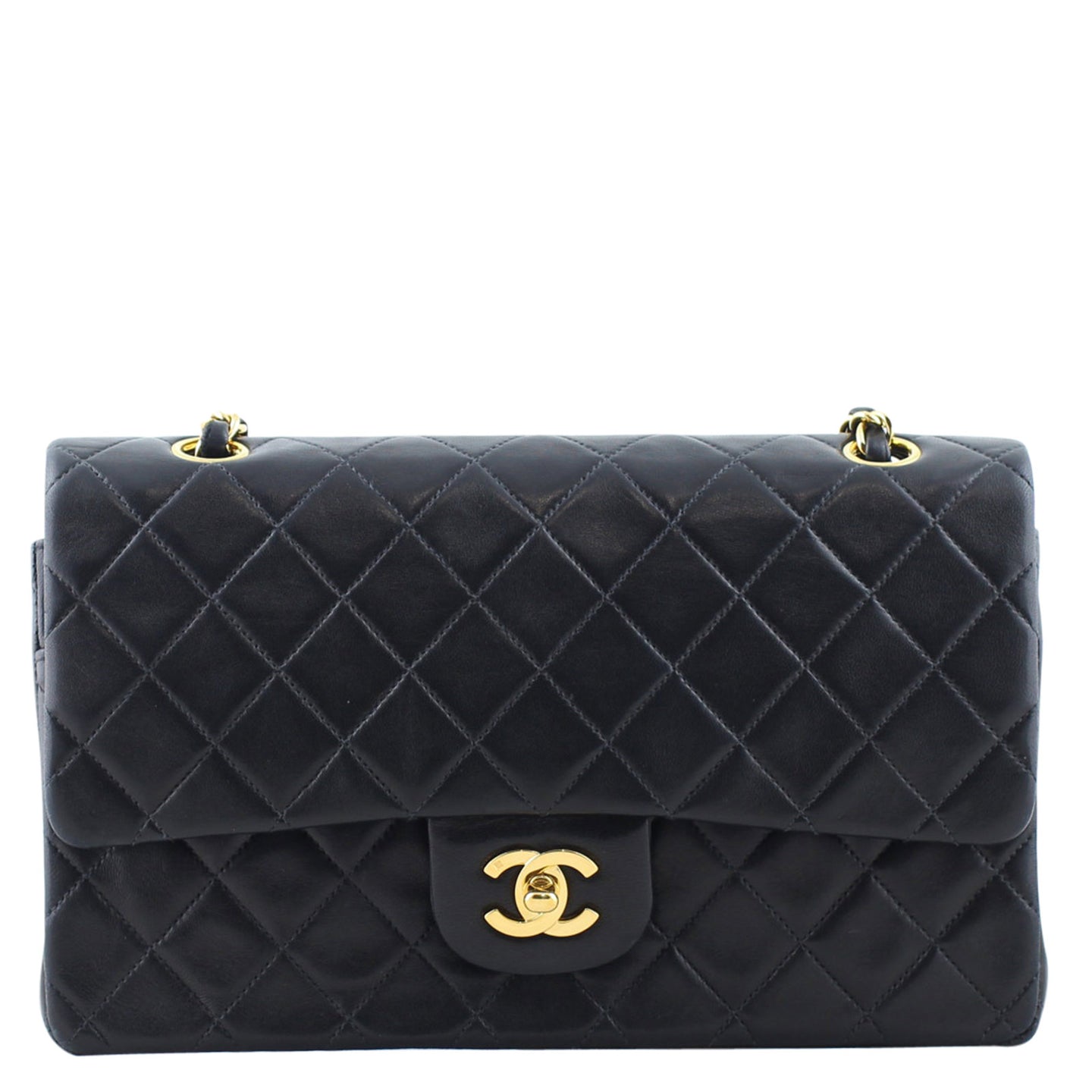 Chanel Classic Double Flap Medium Vintage front no chain