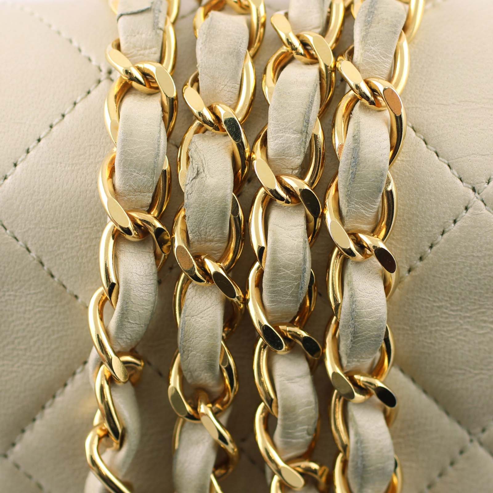 Chanel Classic Double Flap Bag Small Strap Wear