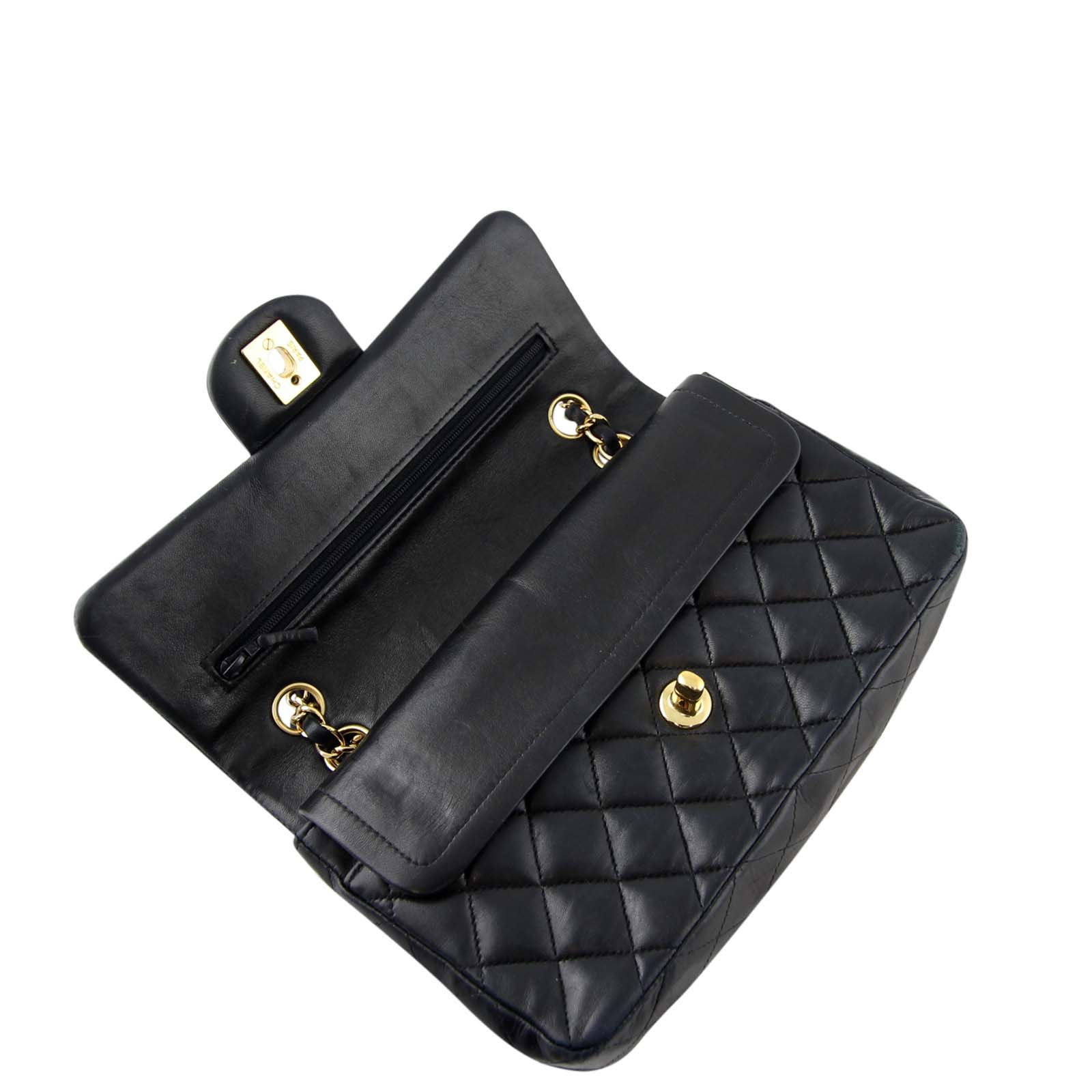 Chanel Classic Double Flap Bag Small Open angle