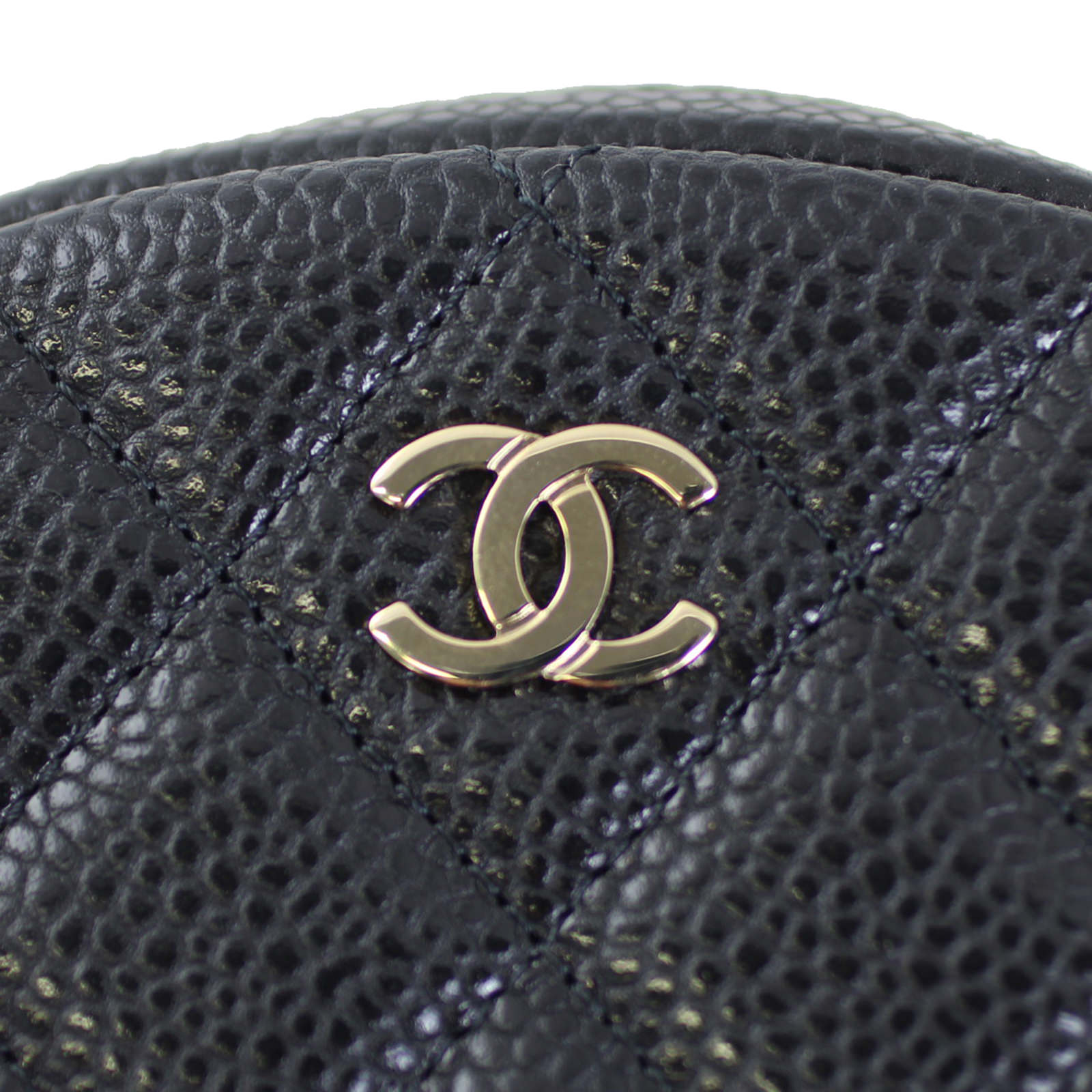 Chanel Classic Round Zipped Coin Purse Logo