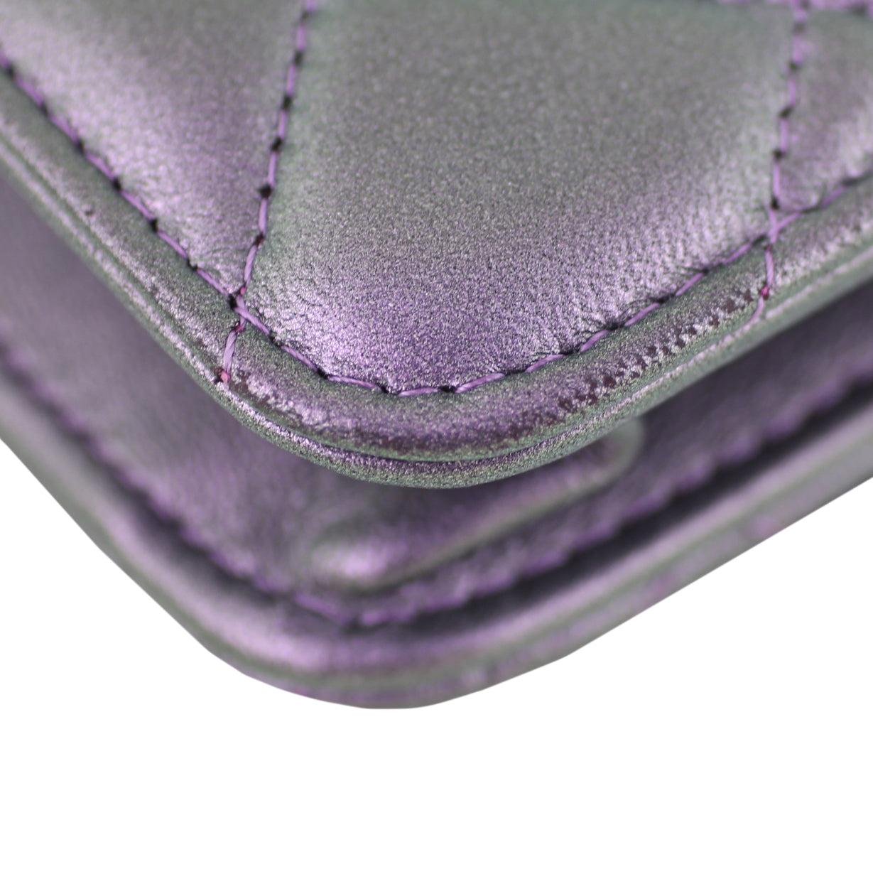 Chanel Classic Wallet On Chain Iridescent Edge